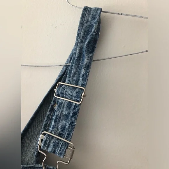 Madewell Skinny Overalls in Adrian Wash Blue Denim Size Small Distressed - Picture 6 of 16